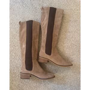 BCBGeneration Judie Sz 6 Tan Camel Suede Brown Chelsea Pull On Boho
